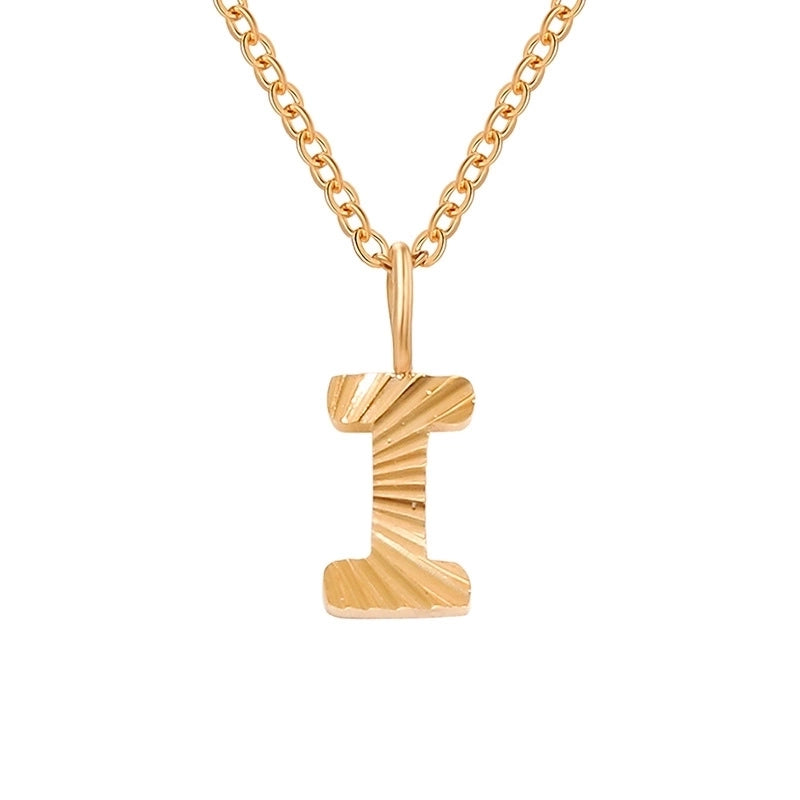 Minimalist Letter Stainless Steel Pendant Necklace In Bulk