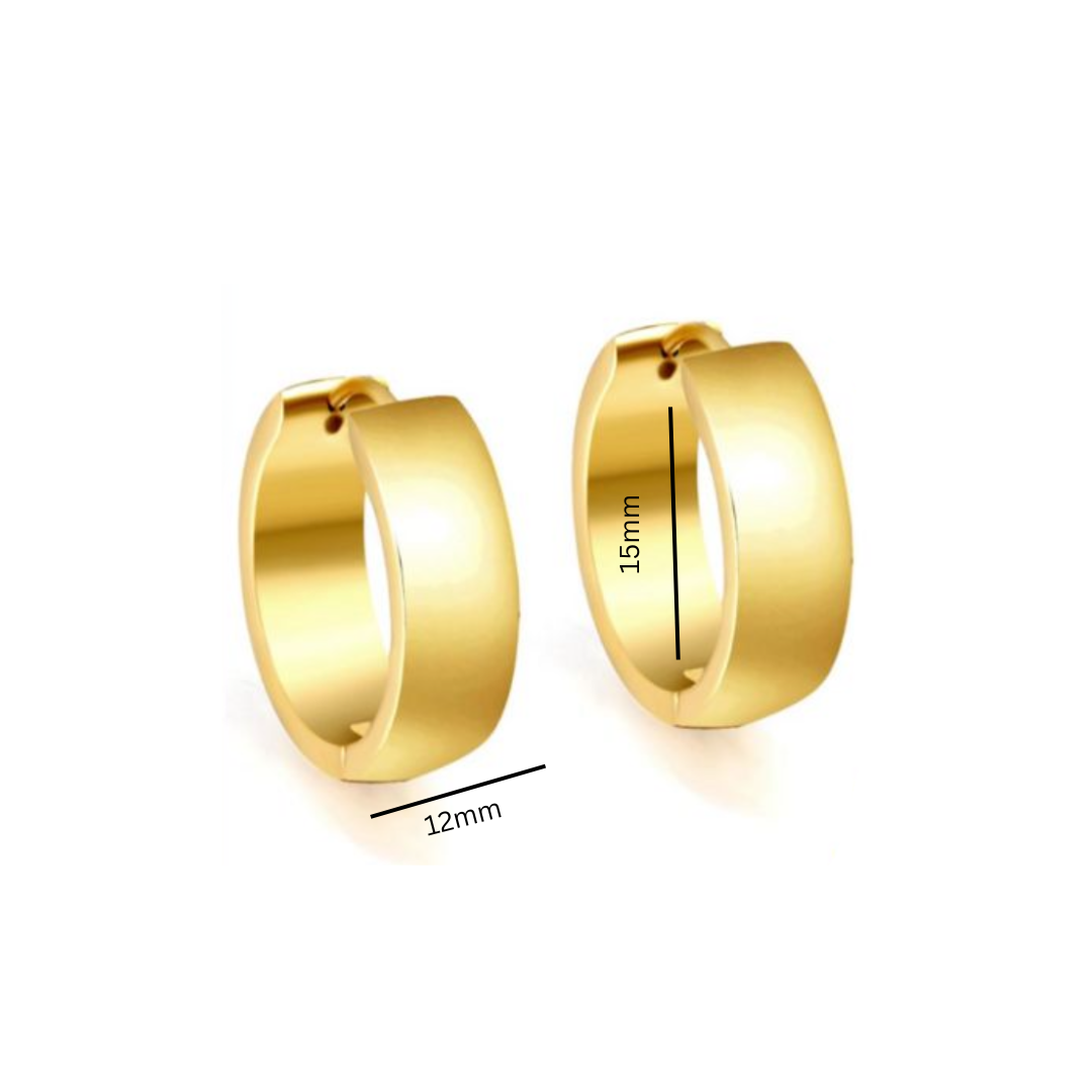 15mm Chunky hoops - Gold