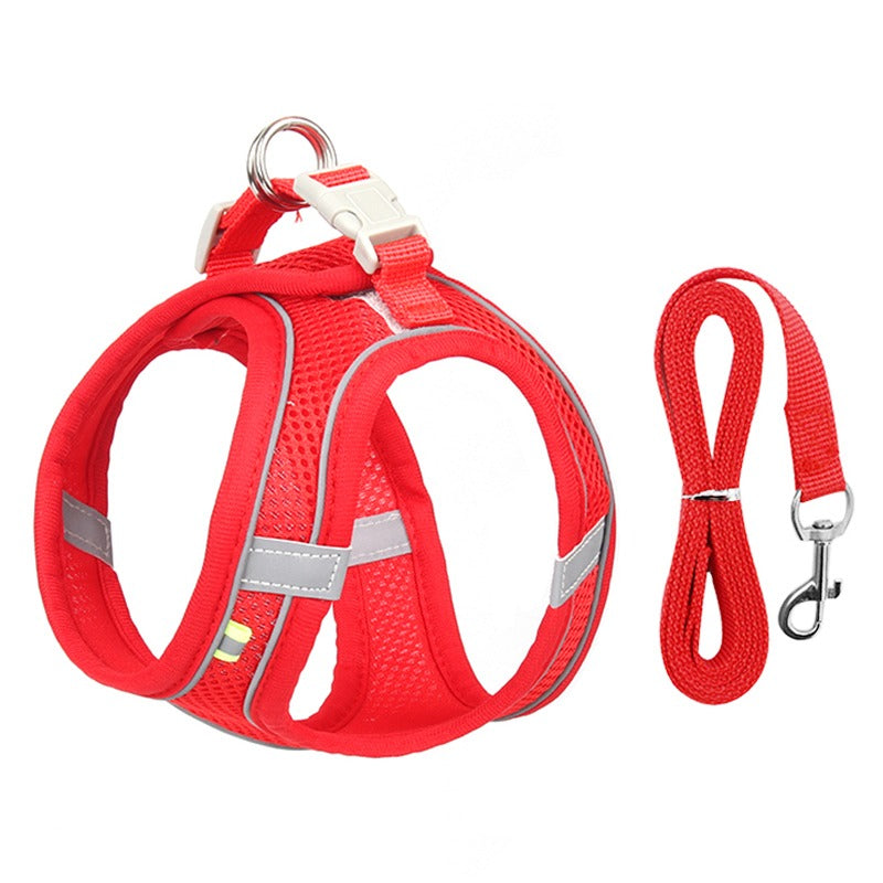 Adjustable Harness Leash Set For Small Dogs
