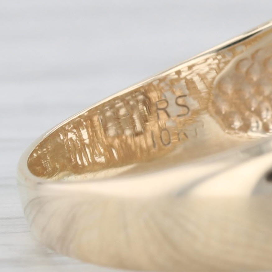 0.18ctw Diamond Cluster Men's Ring 10k Yellow Gold Size 10