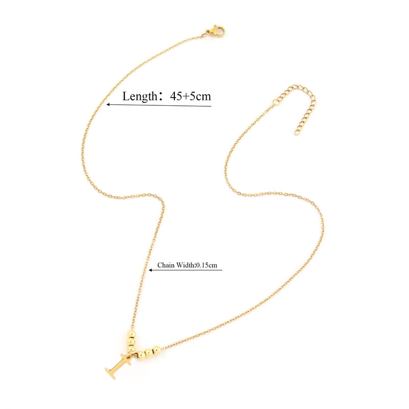 Elegant Minimalist Classic Style Letter 201 Stainless Steel 304 Stainless Steel Pendant Necklace