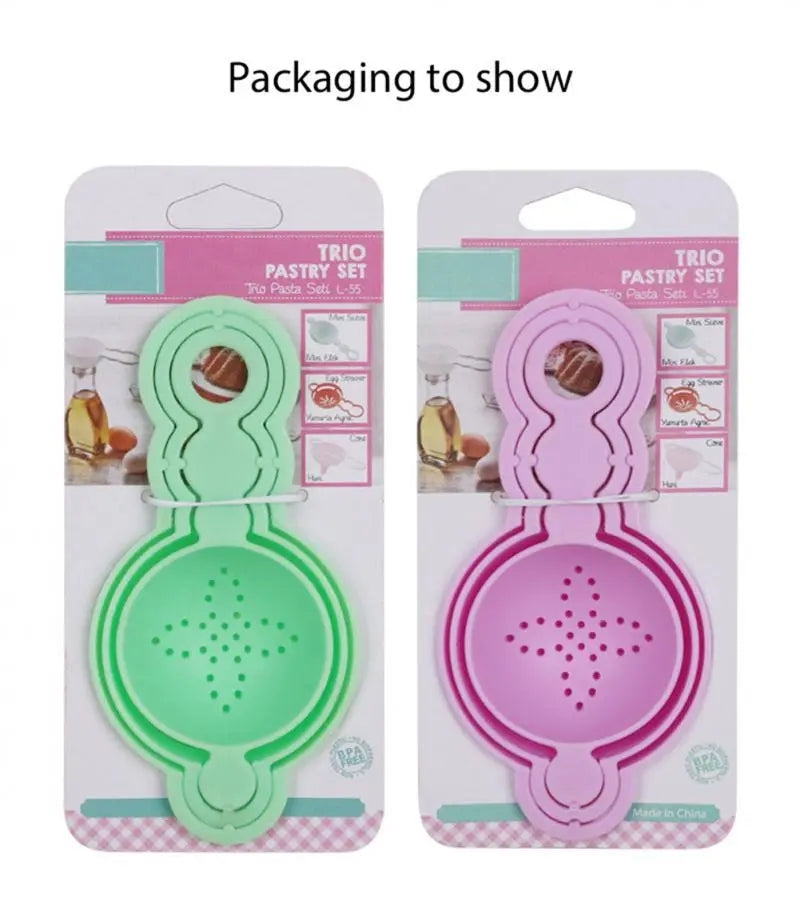 3 PIECES FUNNEL EGG WHITE SEPERATOR