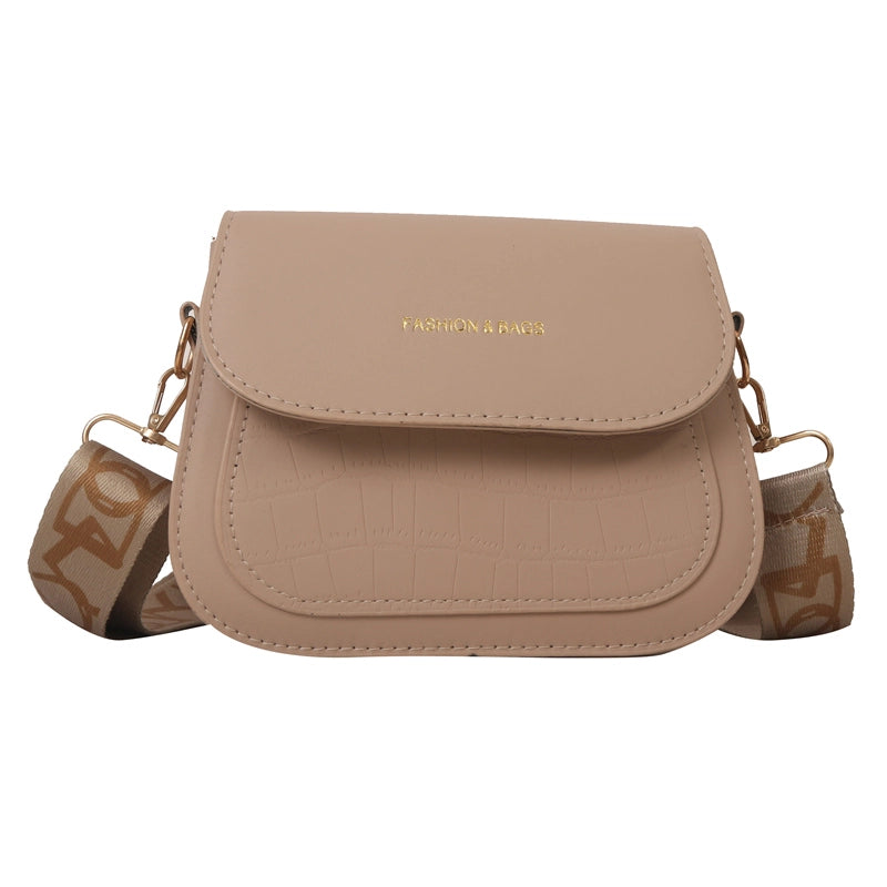 Women's Pu Leather Solid Color Classic Style Semicircle Flip Cover Shoulder Bag