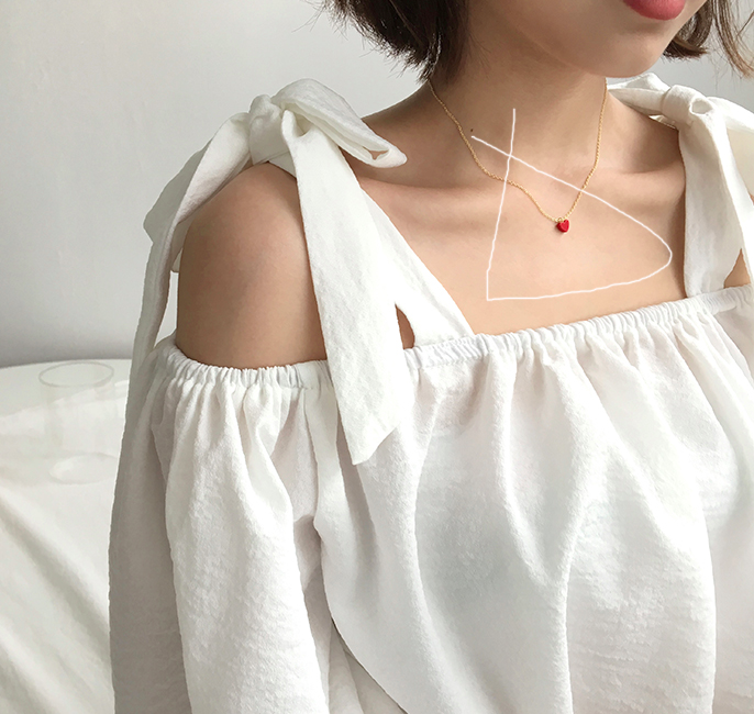 Red Heart Necklace KF2082