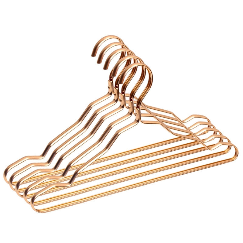 Space Aluminum Alloy Hanger Household Hanging Clothes Seamless Clothes Support Anti-slip Anti-shoulder Angle Light Luxury Metal Adult Drying Rack