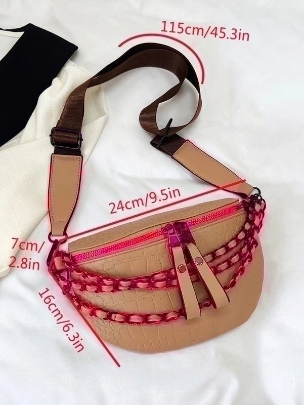 Women's Streetwear Solid Color Pu Leather Waist Bags