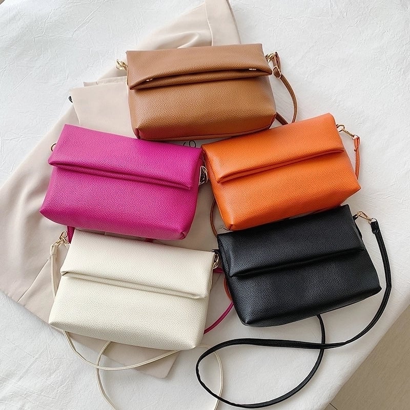 Women's Small Summer Pu Leather Basic Shoulder Bag