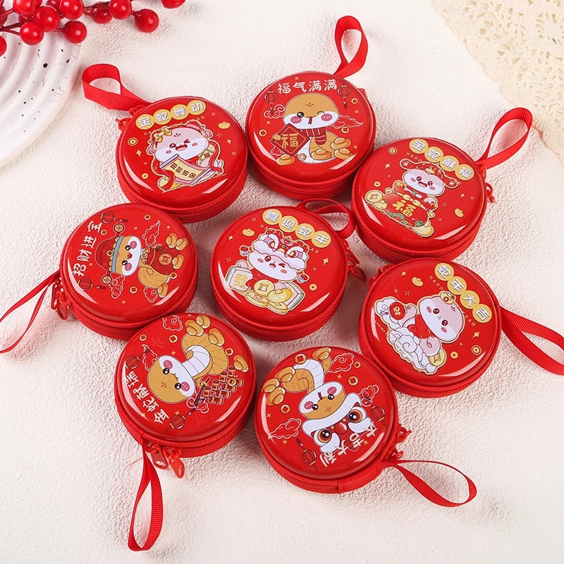 3 Pieces Women'S Cartoon Tinplate Zipper Coin Purses