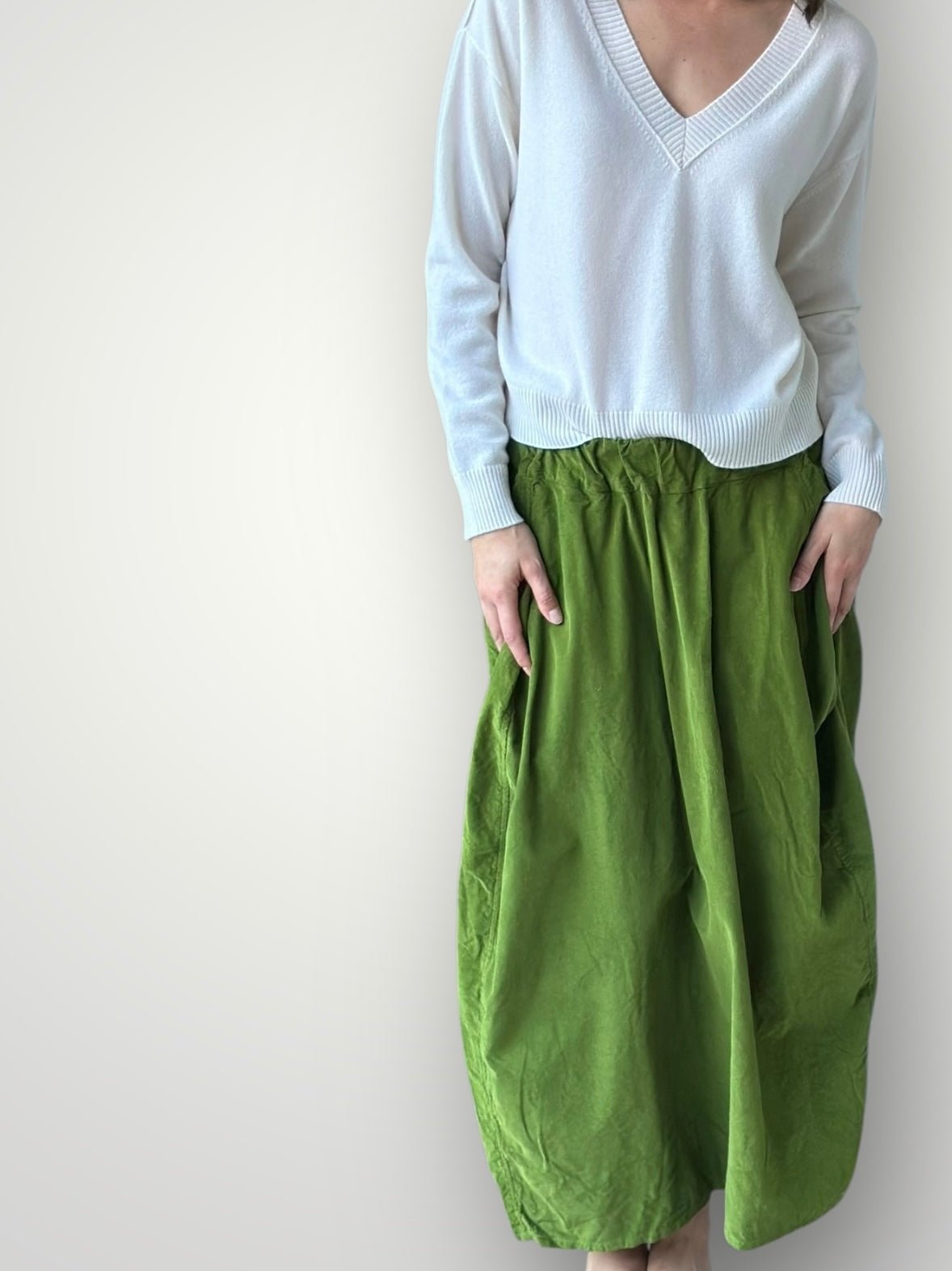 lana skirt - olive cord