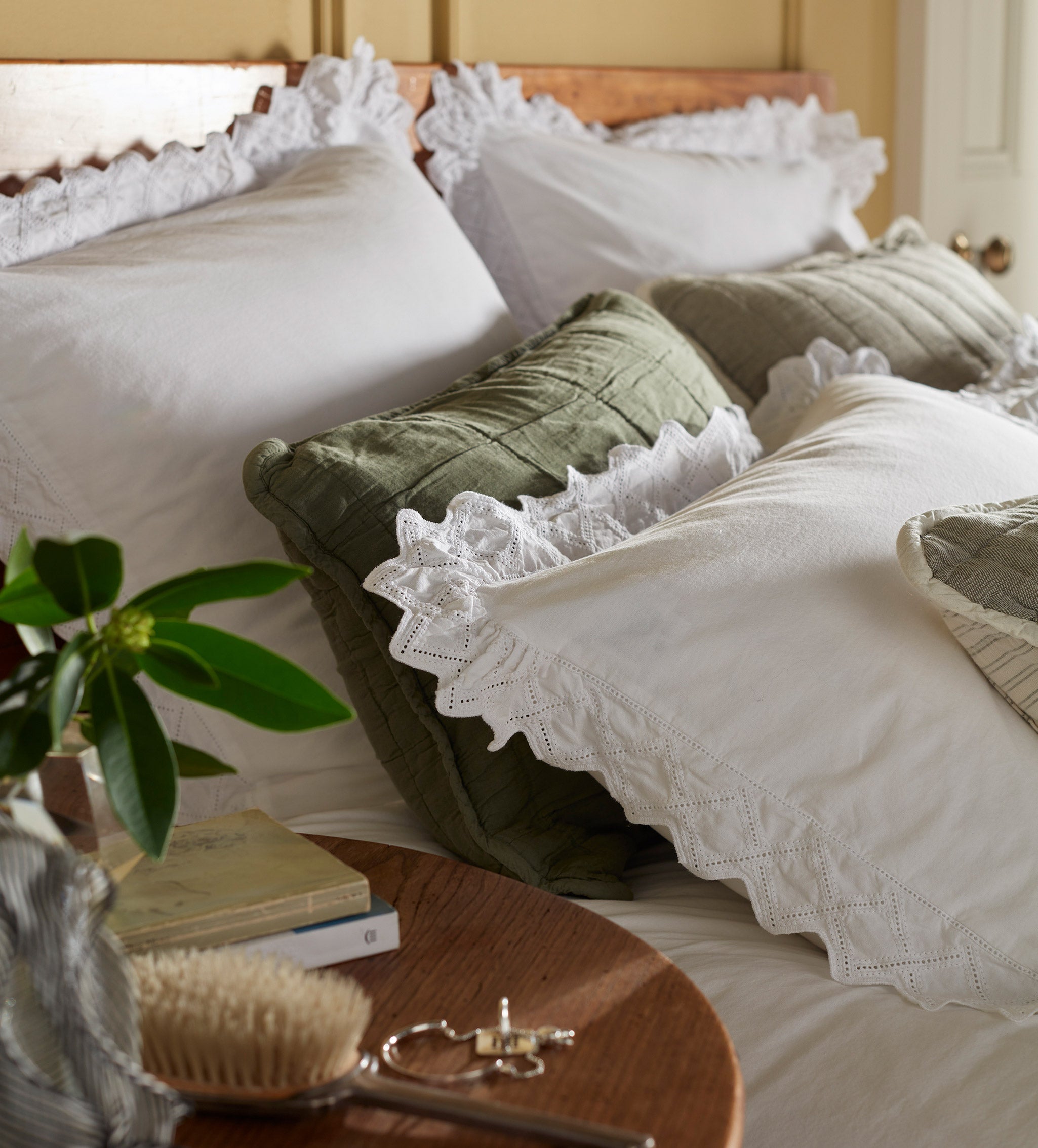 White Valerie 100% Cotton Pillowcase