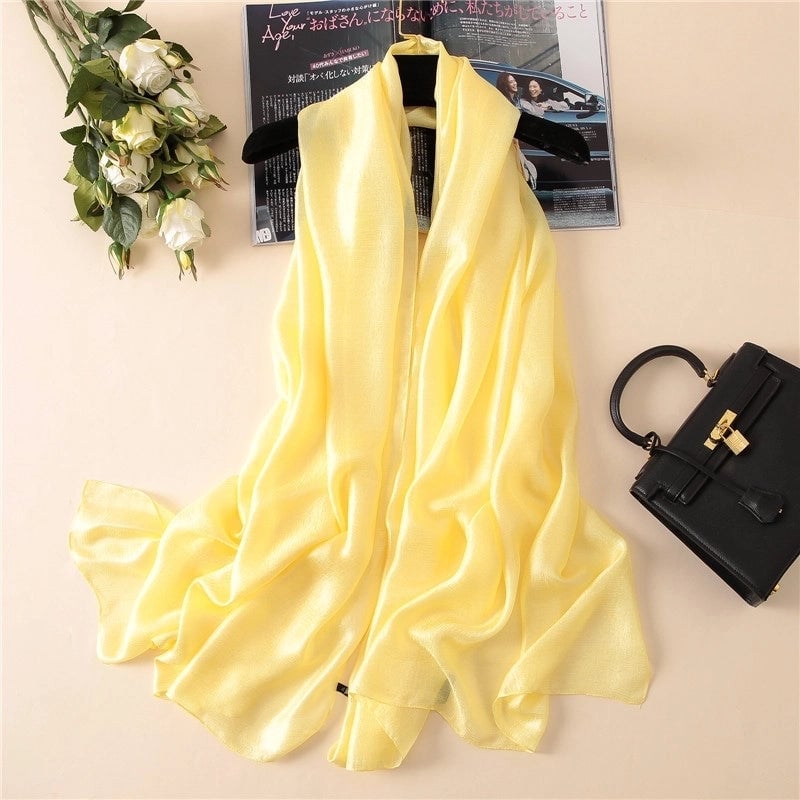 Autumn Fashion Travel Sunscreen Scarf Linen New Imitated Silk Scarves New Sweet Lady Shawl