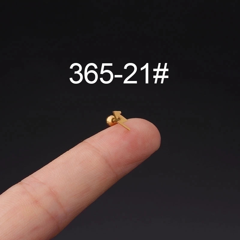 Ear Cartilage Rings & Studs Fashion Geometric 316L Stainless Steel  Plating