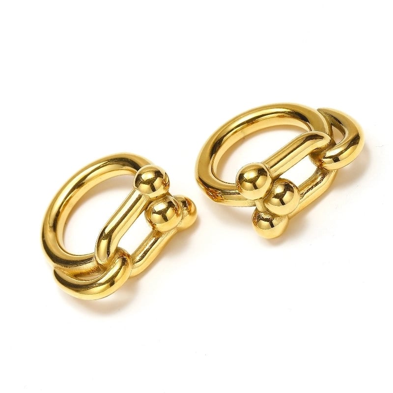 3 Pieces Lady Geometric Titanium Steel Plating Rings