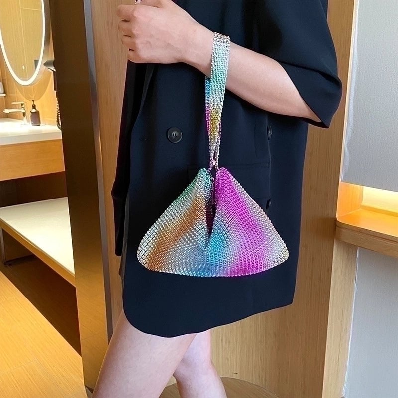 Women's Pvc Solid Color Elegant Vintage Style Square Magnetic Buckle Shoulder Bag Underarm Bag