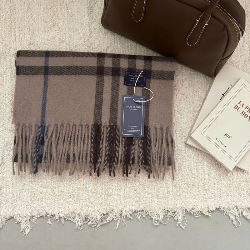 Unisex Minimalist Lattice Imitation Cashmere Scarf