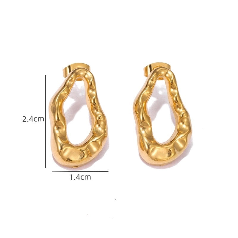 1 Pair Elegant Streetwear Geometric Plating 304 Stainless Steel Ear Studs