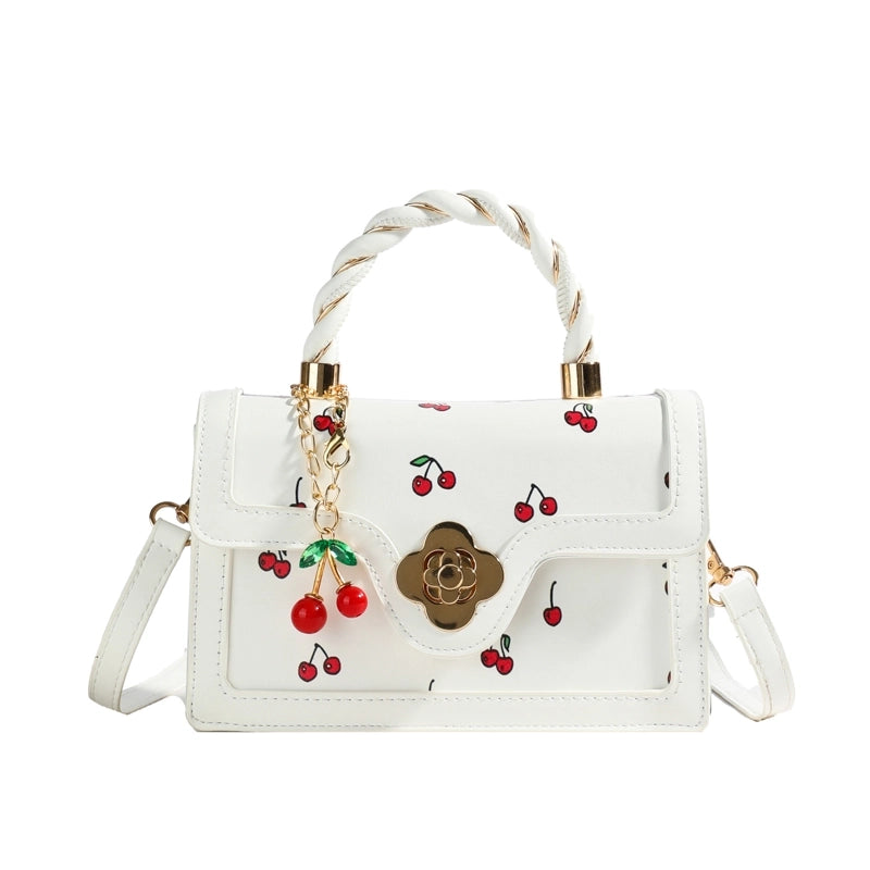 Women's Pu Leather Solid Color Streetwear Square Magnetic Buckle Handbag
