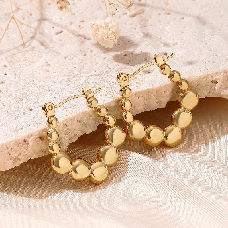 1 Pair 5 Pairs Minimalist Classic Style Solid Color Asymmetrical 304 Stainless Steel 18K Gold Plated Earrings
