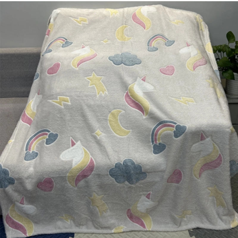 Vacation Solid Color Polyester Velvet Blanket