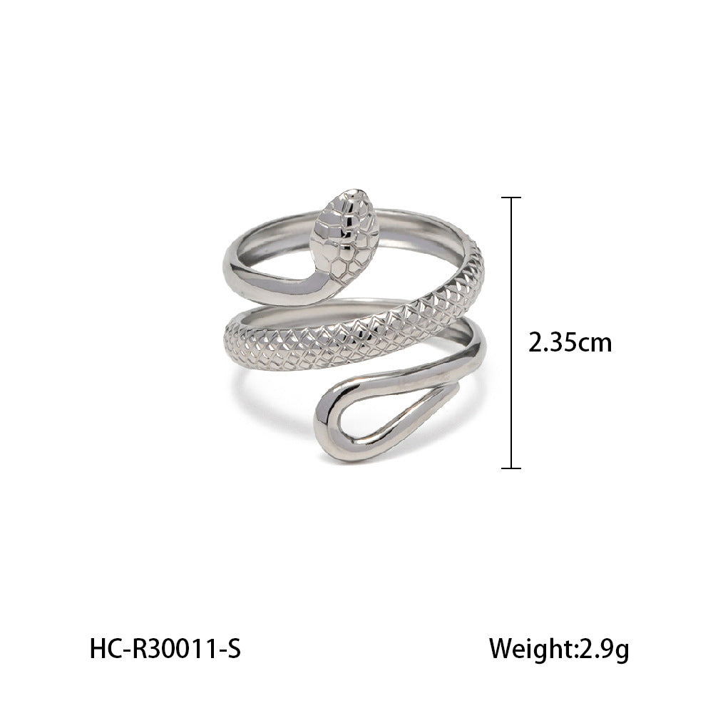 Ring Stripe Circle Geometric Stainless Steel Electroplating Rings