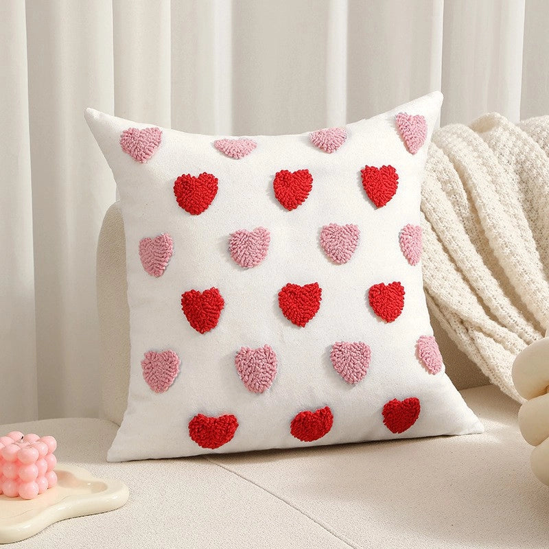 Valentine'S Day Casual Elegant Minimalist Heart Shape PP Cotton Plush Throw Pillow Bedding