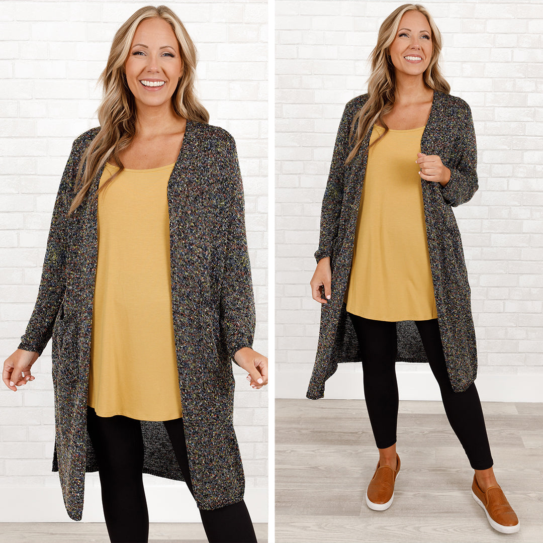 Different For Girls Cardigan. Black