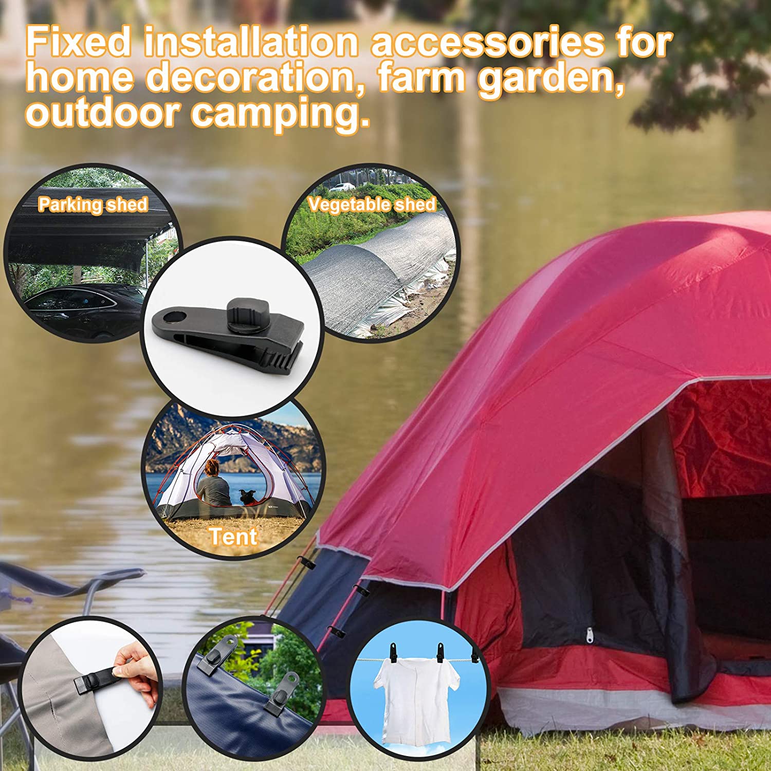 🔥Summer Hot Sale🔥 Reusable Tarp Clips Awning Clamp