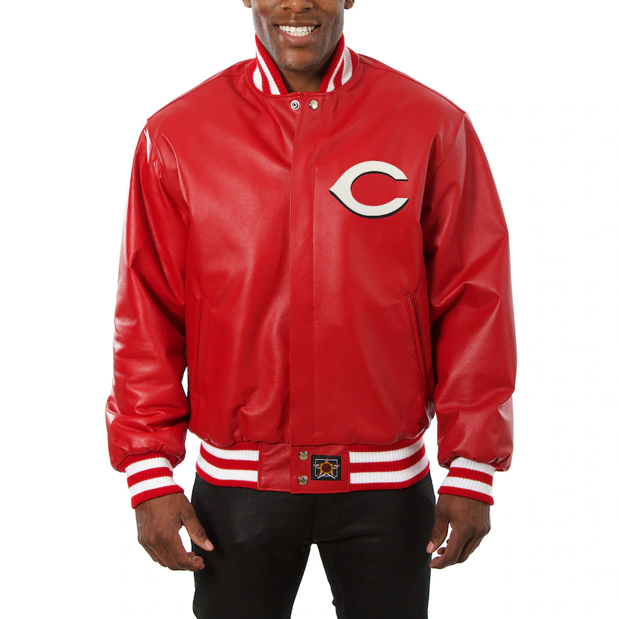 Men's JH Design Full-Snap All-Leather Jacket