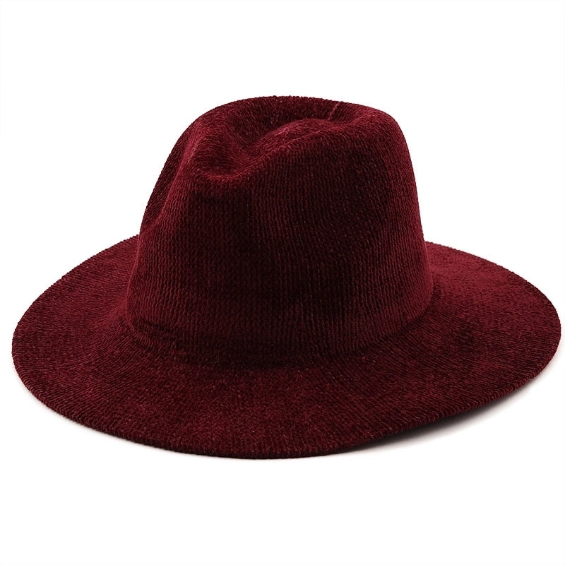 New Knitted Solid Color Warm Jazz Hat
