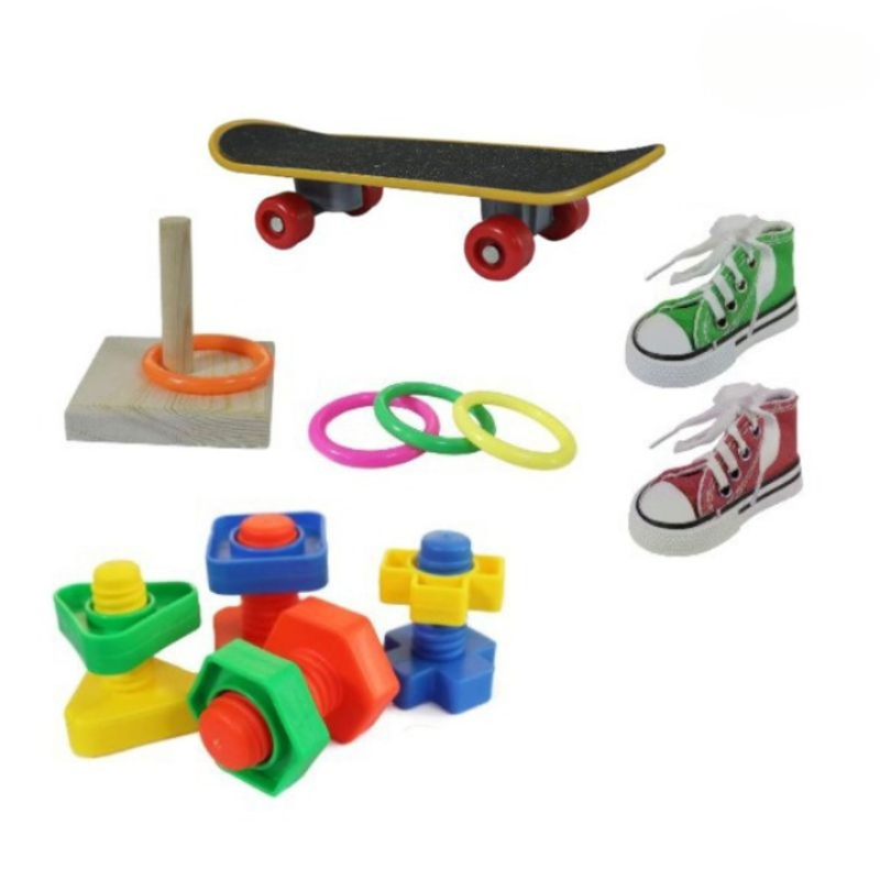 8 Pieces Parrot Training Chew Toys Set