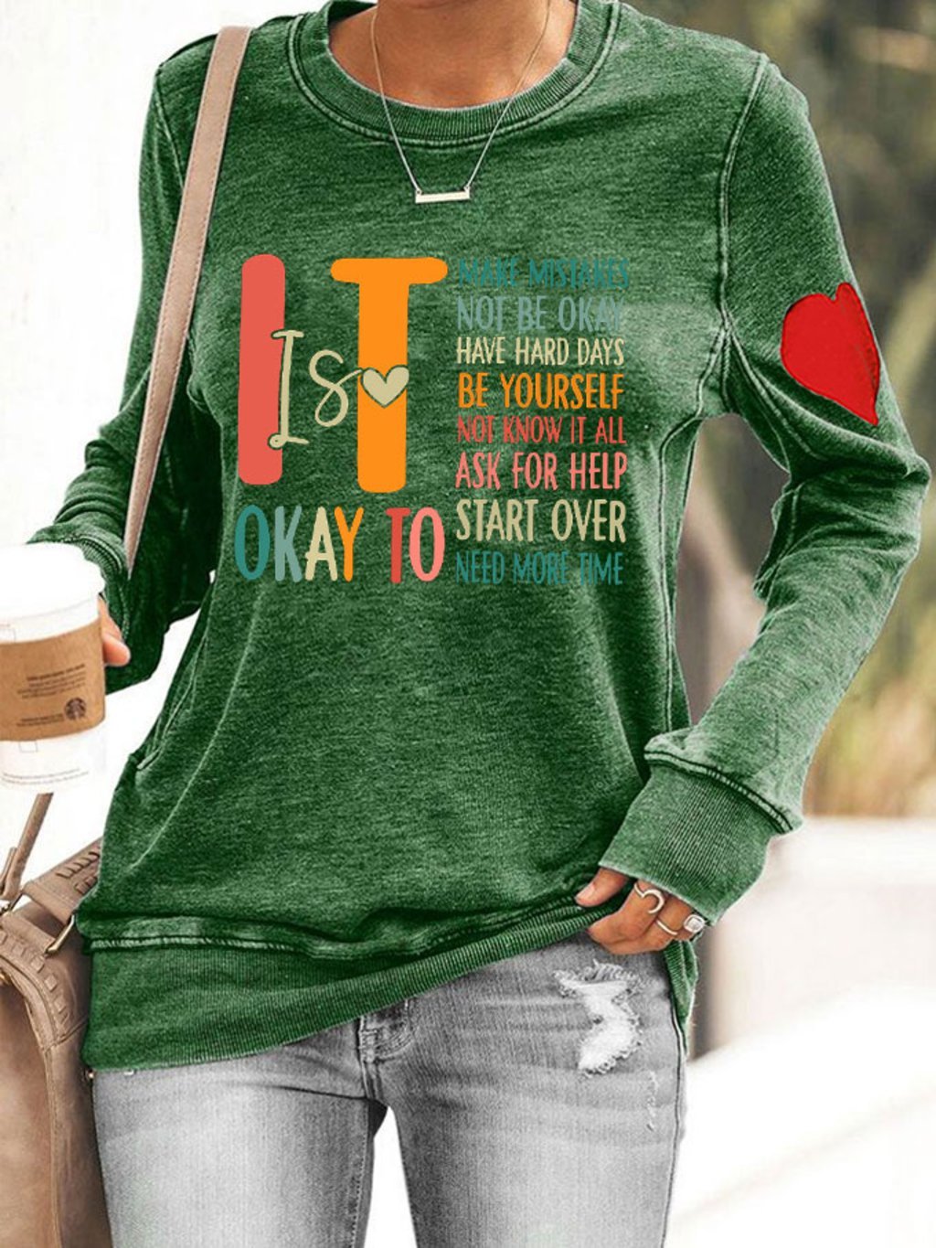 Women's It's Ok... Mental Health Printed Sweatshirt