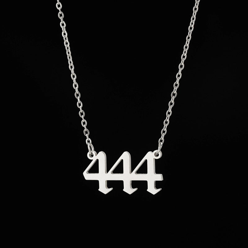 Hip-hop Number Stainless Steel Necklace Plating Stainless Steel Necklaces