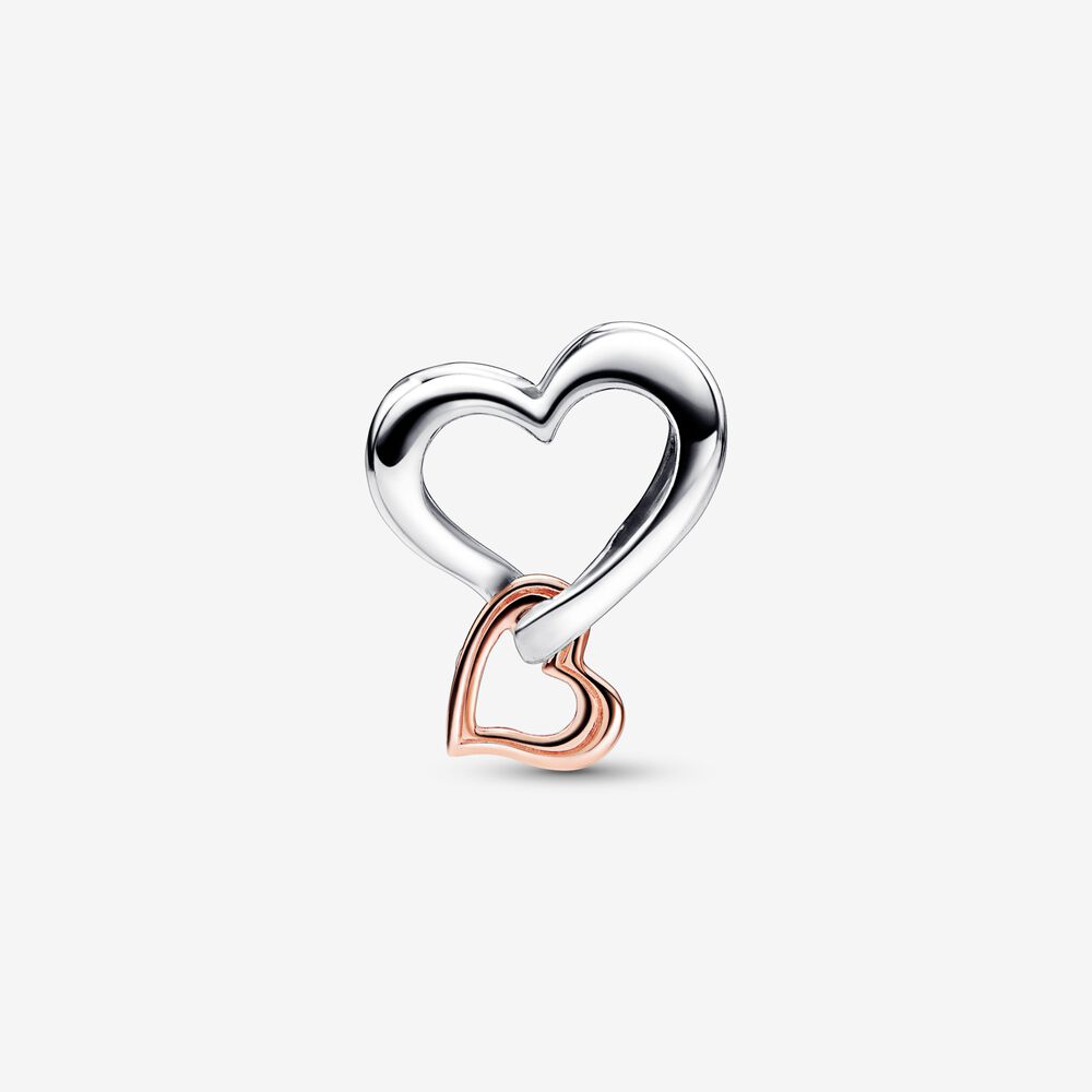 Two-tone Openwork Infinity Heart Pandora Charm