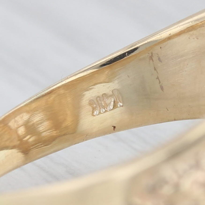 0.20ctw Diamond Horseshoe Horse Ring 14k Gold Size 11.5 Western Lab Created Ruby