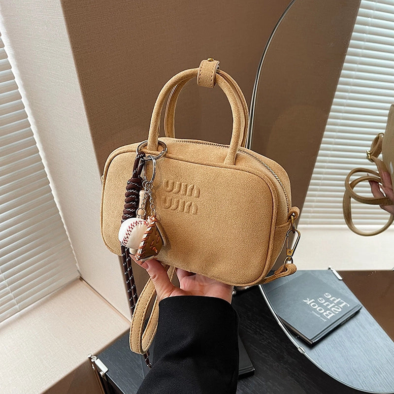 Women's Pu Leather Solid Color Basic Square Zipper Shoulder Bag Handbag Crossbody Bag
