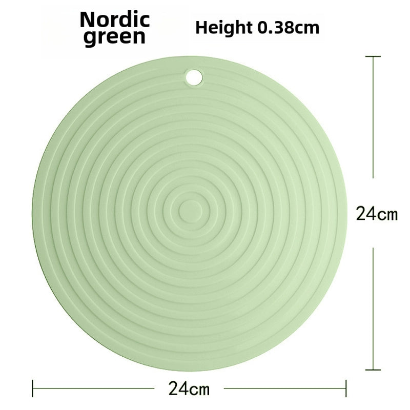 18/24/30cm Round Pattern Heat Insulation Mat Casserole Coaster Bowl Mat Dining Table Mat Induction Cooker Mat Silicone Plate Mat Placemat