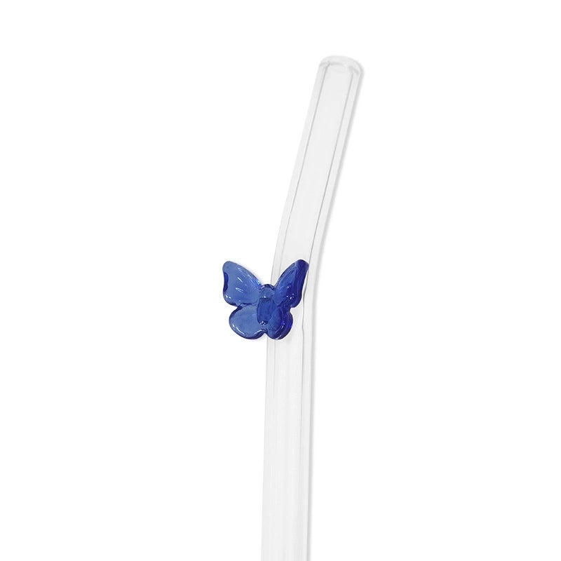 Casual Vacation Solid Color Glass Straw 1 Piece