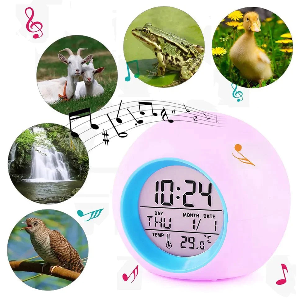 Digital Alarm Clock. 7 Color