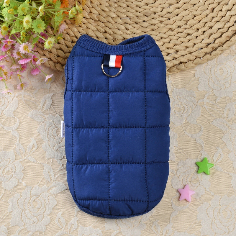 Simple Pet Clothes Dog Cat Clothing Cotton-padded Clothes Teddy Small Dog Marzis Autumn And Winter