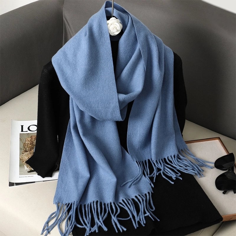 Women's Elegant Solid Color Imitation Cashmere Scarf