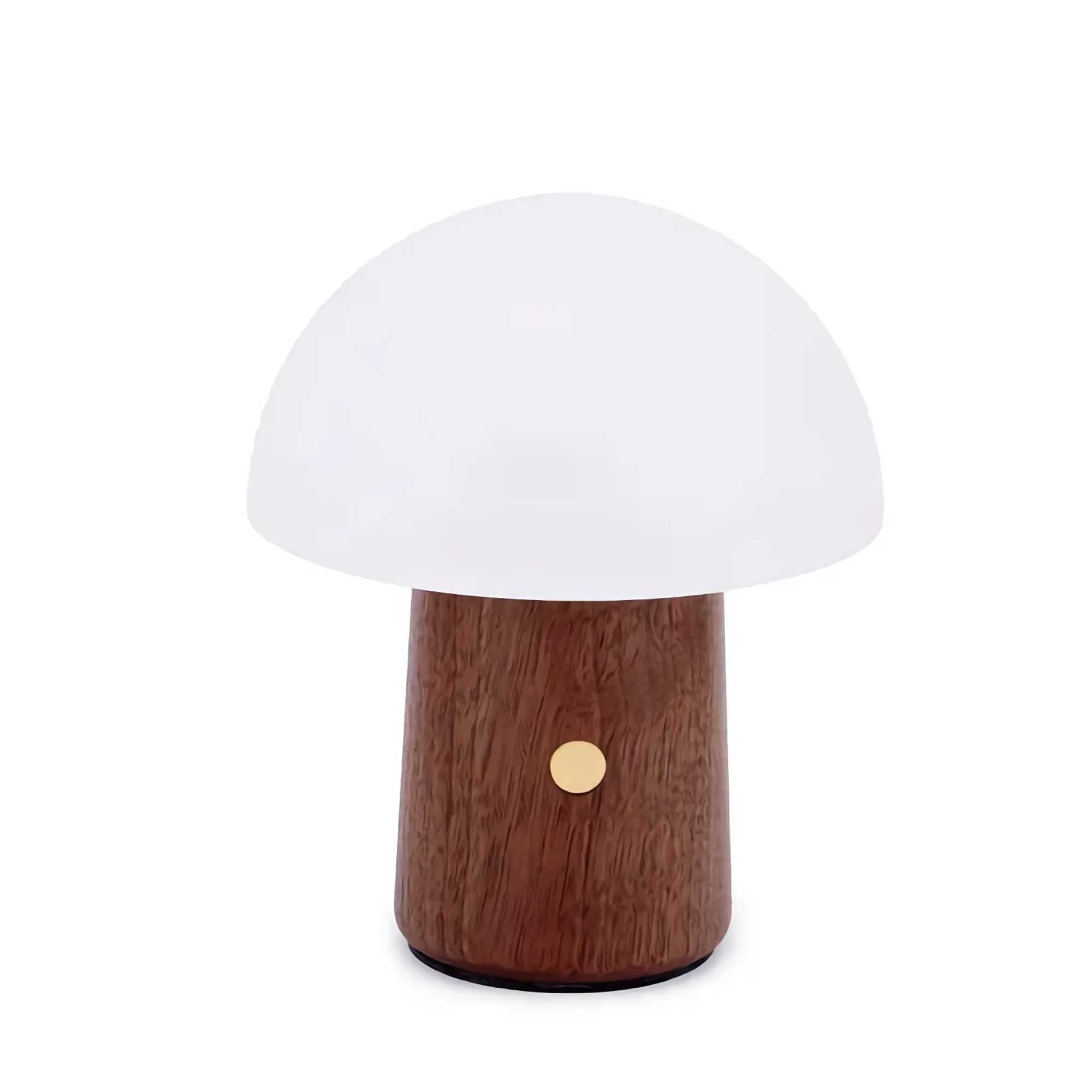 Gingko Alice Mushroom Lamp Mini . Walnut
