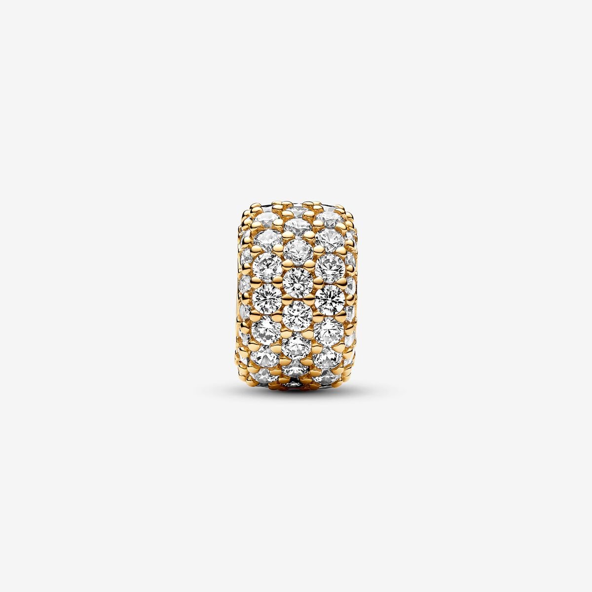 Gold Plated Sparkling Pavé Triple-row Pandora Charm