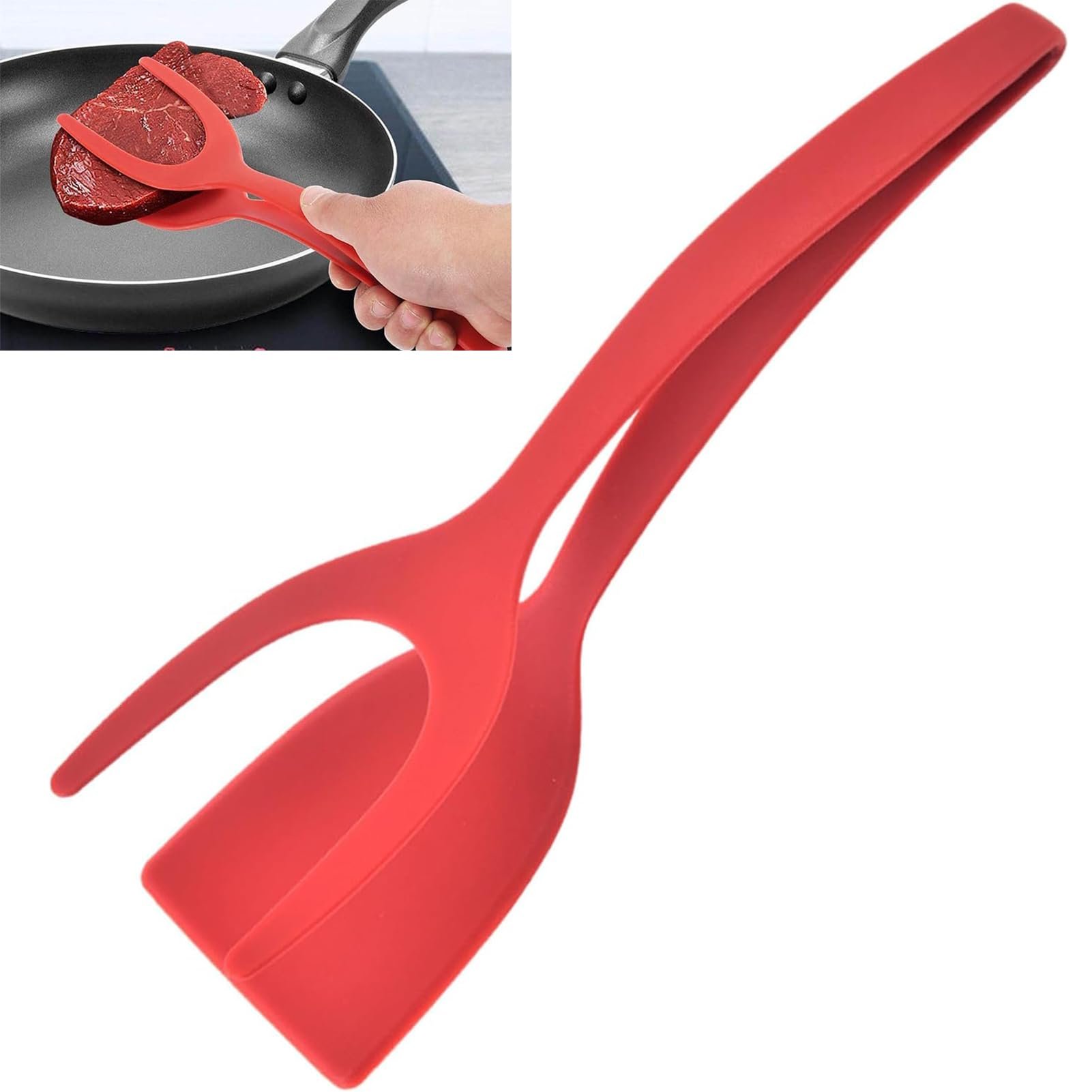 2 in 1 Grip Flip Spatula Tongs