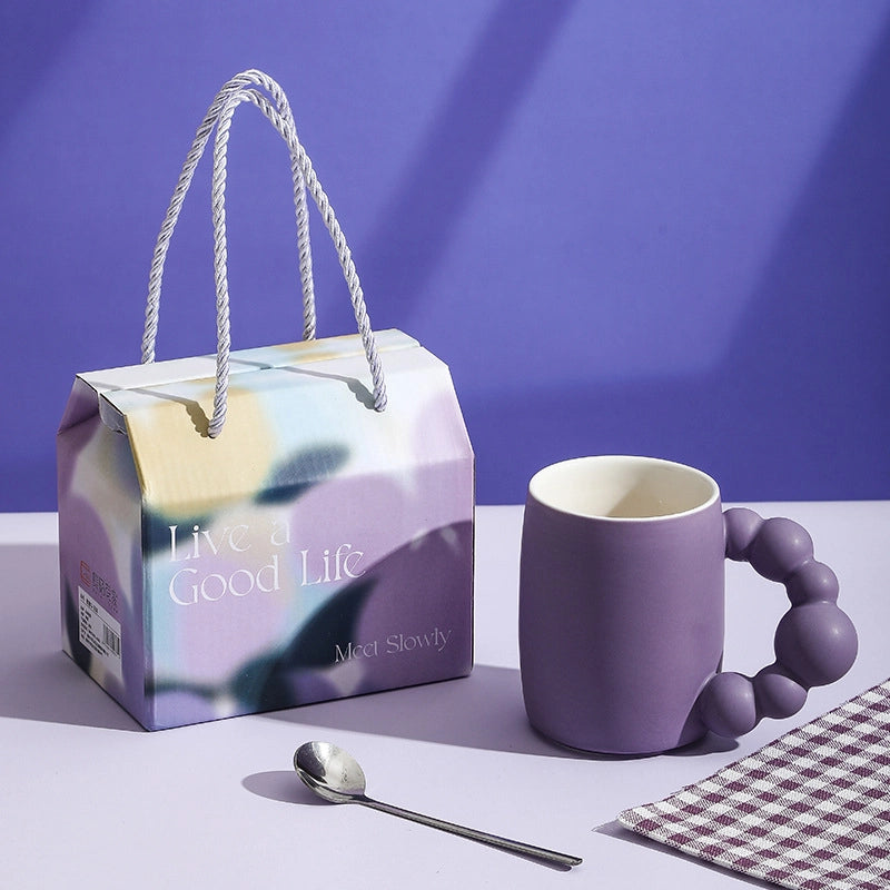 Casual Vacation Solid Color Ceramics Mug 1 Piece