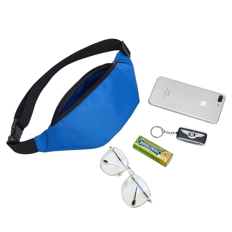 Fashion Solid Color Soft Surface Zipper Fanny Pack