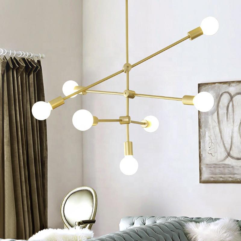 Helga 7 | Gold Modern Mobile Chandelier