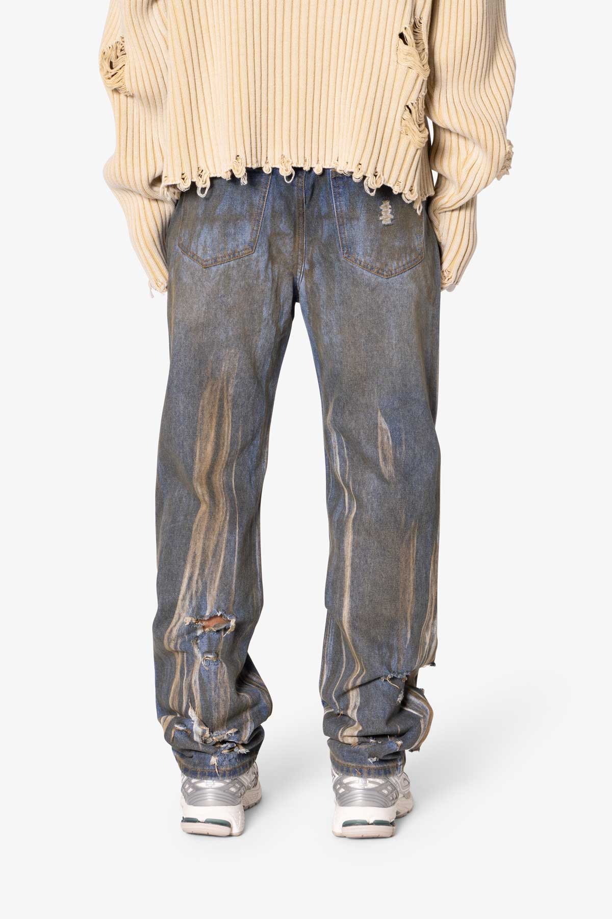 V708 Dirty Fold Denim - Blue