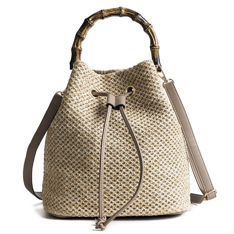 Women's Medium Spring&summer Straw Vacation Shoulder Bag Handbag Straw Bag