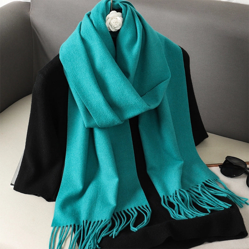 Women's Elegant Solid Color Imitation Cashmere Scarf