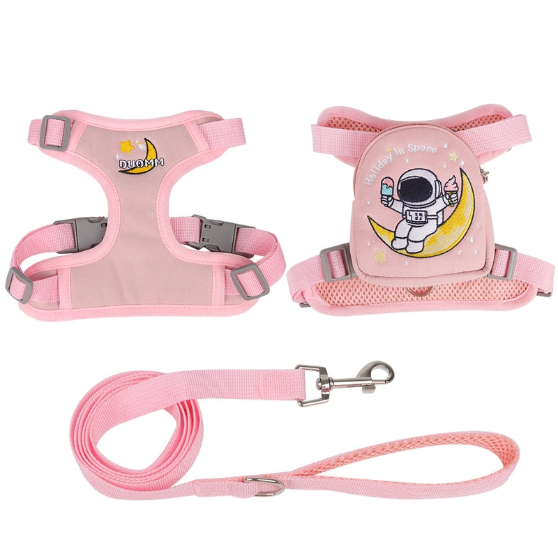 New Dog Leash Vest Dog Self-backpack Small Dog Dog Walking Rope Detachable Pet Backpack